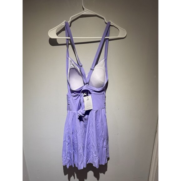 Women's One Piece Swim Dress Wrap Swimsuits Tummy Control Cutout V Neck Size L - Picture 6 of 7